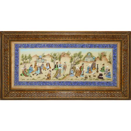 Scena di vita persiana, fine 19° secolo