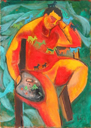 CHIA Sandro, Senza titolo (Figura seduta)