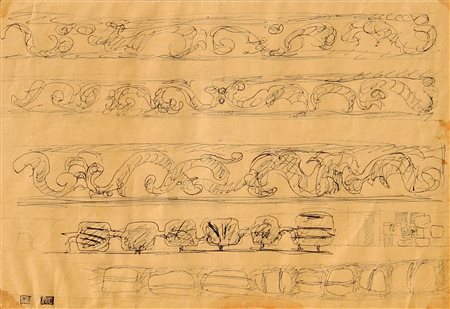 FONTANA Lucio, Studi per decorazioni spaziali