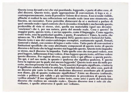 KOSUTH Joseph, Text/Context (Conventional) I