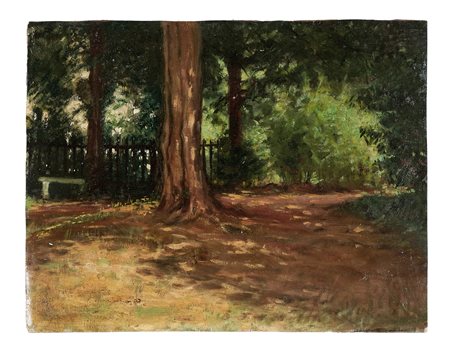 Giovanni Battista Carpanetto [attribuito a], Viale boschivo. 
