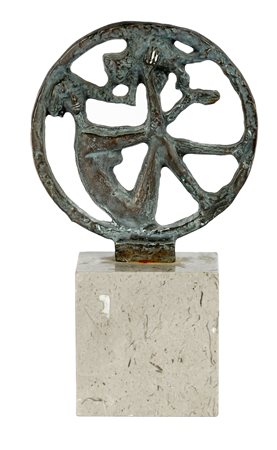 Ugo Carà, Donna con gatto. 1985.