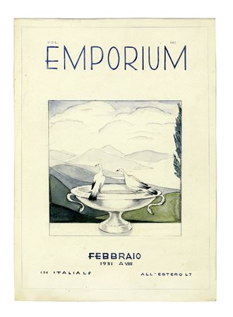 Regina Philippona Disertori, Lotto composto di 2 progetti per la copertina di Emporium. 1931.
