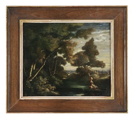 Antonio Fontanesi, Paesaggio con torrente. 