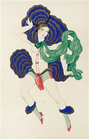 Alberto Fabio Lorenzi, Danzatrice. Bozzetto per costume teatrale. 