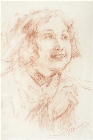 Antonio Mancini, Ritratto di fanciulla. 