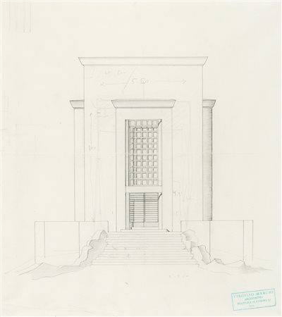Virgilio Marchi, Ipotetico mausoleo per la famiglia dei marchesi Paulucci di Caboli, Forlì. 1931 ca.