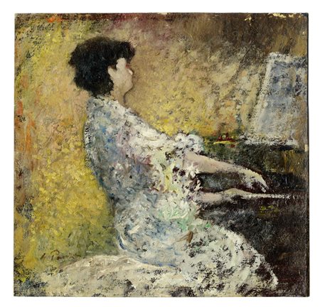 Giovanni Panza, Donna al pianoforte. 
