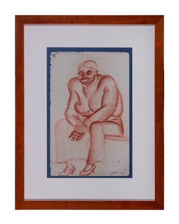 Aleksandra Grigorievna Koltsova Bychkova, Ritratto di donna seduta.  1923.