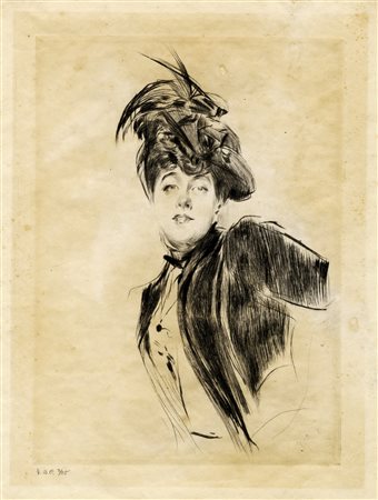 Giovanni Boldini, Ritratto di donna. 1934.