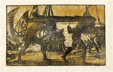 Adolfo De Carolis, Il timone.  1908.