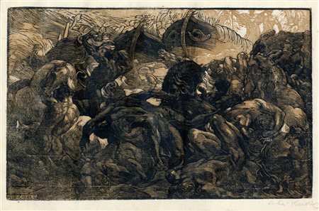 Adolfo De Carolis, L'urlo di Achille. 1908.