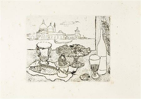 Tono Zancanaro, Lotto composto di 4 incisioni. 1954-59.