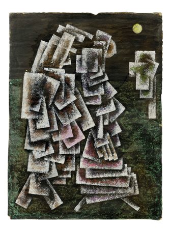 Lazar Markovic Khidekel, Due figure cubo-futuriste a passeggio. 