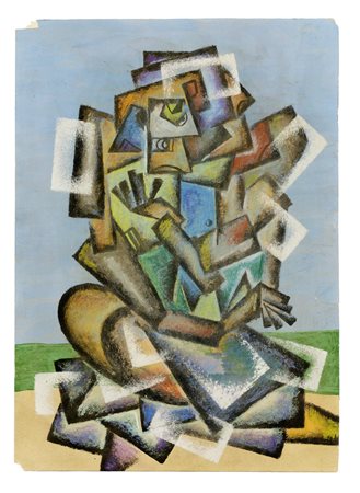 Lazar Markovic Khidekel, Figura cubo-futurista in movimento. 