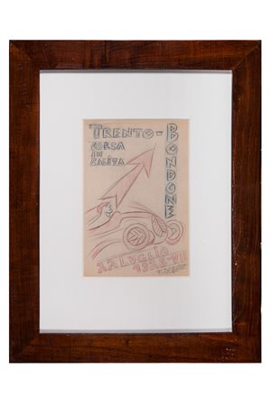 Fortunato Depero, Trento Bondone. Corsa in salita. 1928.