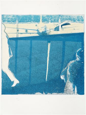 Piero Guccione, Lotto composto di 2 incisioni. 1970-75.