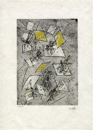 Roberto Antonio Sebastian Matta, Incisione da Droites Librerées. 1971-72.