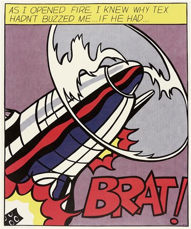 Roy Lichtenstein, As I opened the fire (Trittico). 1964.