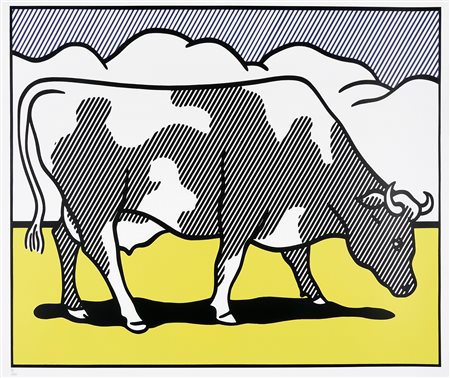 Roy Lichtenstein, Cow Going Abstract (Triptych). 1982.