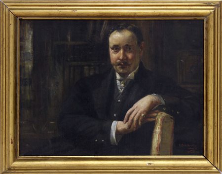 Juan Pablo Salinas y Teruel (Madrid 1871 – Roma 1946), Ritratto di Furio...