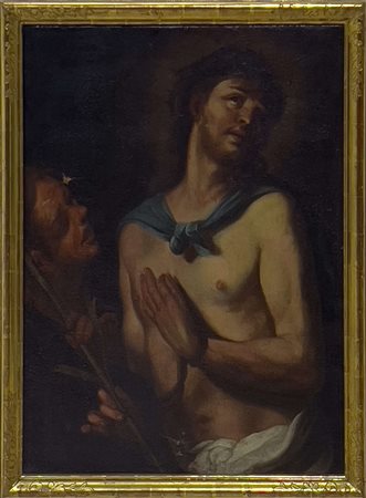 Maestro genovese, Ecce Homo, XVIII secolo, olio su tela, cm 90x70
