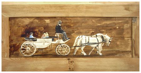 MASSIMO LOMI Livorno 1953 Nostalgica Londra 2013 Tempera su tavola 38,3 x...