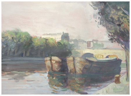 MARIO MADIAI Livorno 1944 Senza titolo 1959 c. Olio su tela 49,5 x 69,5....