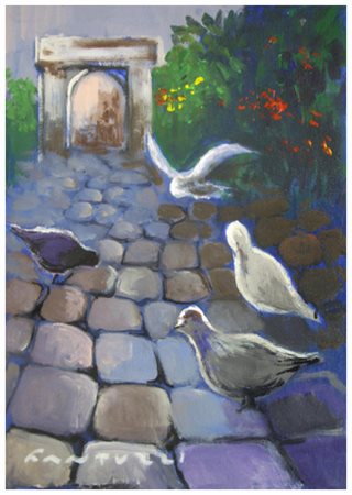 ELIANO FANTUZZI Modena 1909 – Verona 1987 Senza titolo Olio su tela 40 x 30....