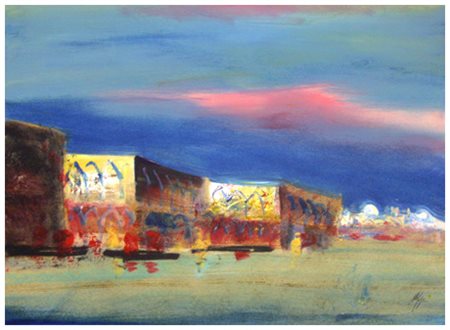 SALVATORE MAGAZZINI Pistoia 1955 Venezia Olio su tavola 50 x 70. Firma in b....