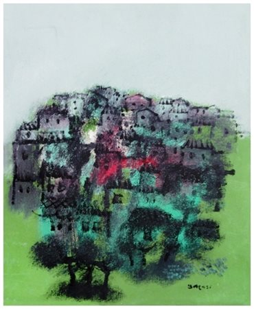 MANLIO BACOSI Perugia 1921 – 1998 Senza titolo Olio su cartone telato 60 x...