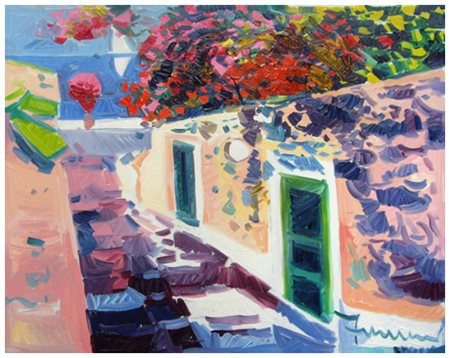 ATHOS FACCINCANI Peschiera del Garda 1951 Luce e riflessi / Primavera Olio su...