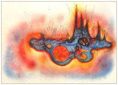 FABIO DE POLI Genova 1947 Senza titolo 1965 Colori a aerografo e t.m. su...