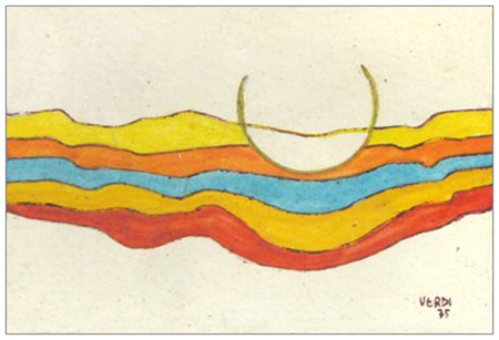 FRANCO VERDI Venezia 1934 – Verona 2009 Senza titolo 1975 Smalto su tavola...