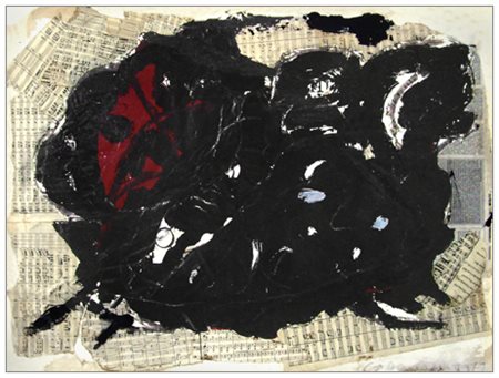 ARTURO CARMASSI Lucca 1925 Senza titolo 1970 Pittura, collage e t.m. su...