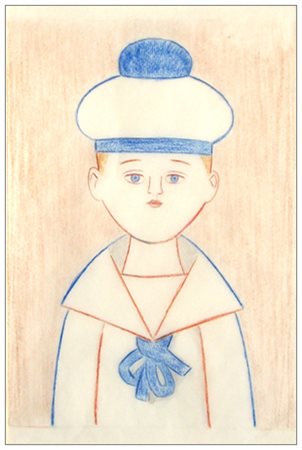 a firma di ANTONIO BUENO Senza titolo Matite colorate su carta lucida 31 x...