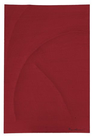 AGOSTINO BONALUMI (Vimercate, 1935 - 2013) Rosso 2005 carta estroflessa e...