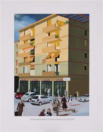 FERENC PINTER (Alassio, 1931 - 2008) Illustrazione della filiale di Pordenone...