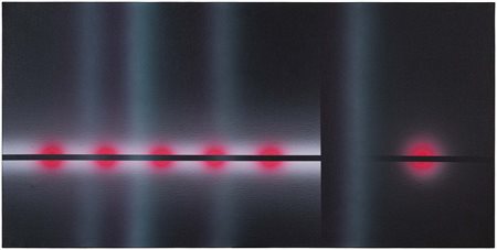 ENNIO FINZI (Venezia, 1931 - ) Flipper (Iridescente) 2007 acrilici su tela...