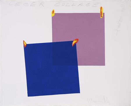 ALDO MONDINO (Torino, 1938 - 2005) Leger collage of art (anni '70) acrilico...