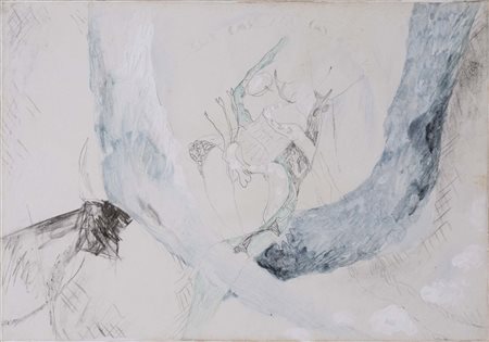 MARIO RACITI (Milano, 1934 - ) Presenze-assenze 1983 tecnica mista su carta...