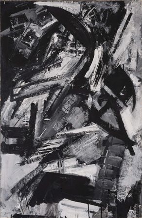 EMILIO VEDOVA (Venezia, 1919 - 2006) senza titolo 1977 pittura su carta...