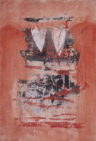 GIORGIO CELIBERTI (Udine, 1929 - ) Prova d'amore 1991-97 affresco su tavola...