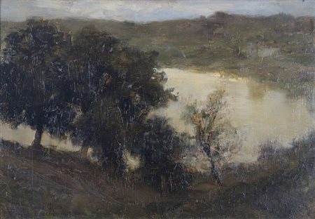 AMEDEO BOCCHI (Parma , - Roma, 1976) Dal colle di villa Glori, Roma 1910 olio...