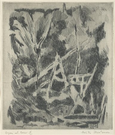 Militza Montanari (XX-XXI secolo), “Organi del bosco”, 1962.