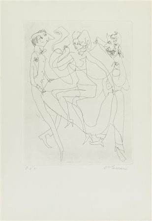 Mino Maccari (Siena 1898 – Roma 1989), “Danzatrice”.