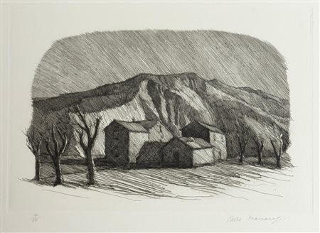 Paolo Manaresi (Bologna 1908 – 1991), “Paesaggio”.