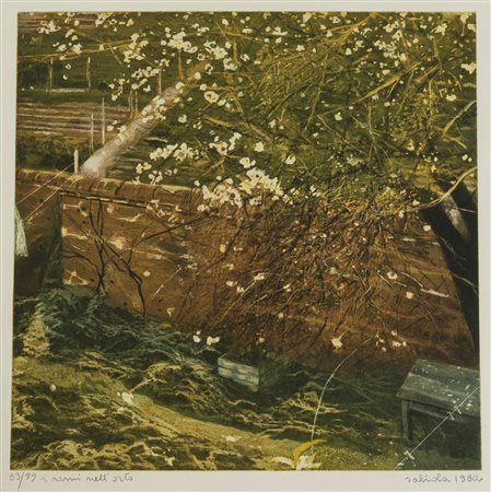 Antonio Saliola (Bologna 1939), “I rami nell’orto”, 1980.