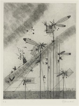 Quinto Ghermandi (Crevalcore 1916 - San Lazzaro di Savena 1994), “Senza titolo”, 1982.