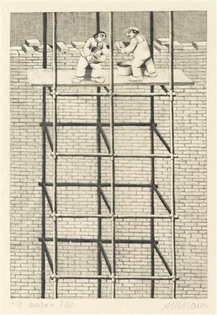 Alberico Morena (Gubbio 1926), “Il muro”.